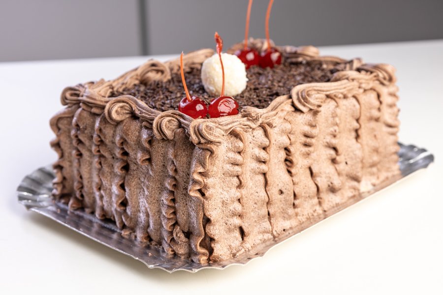 Bolo de chocolate decorado