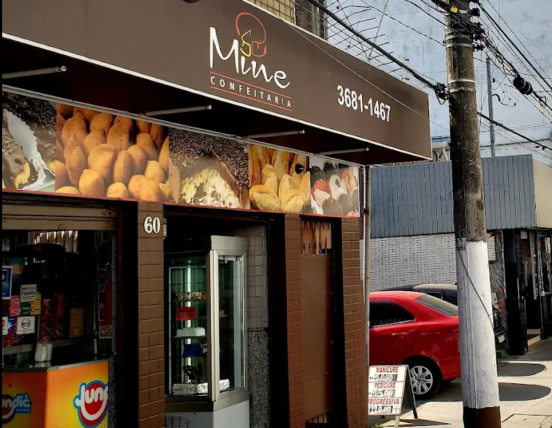 Fachada da Mine Confeitaria em Osasco